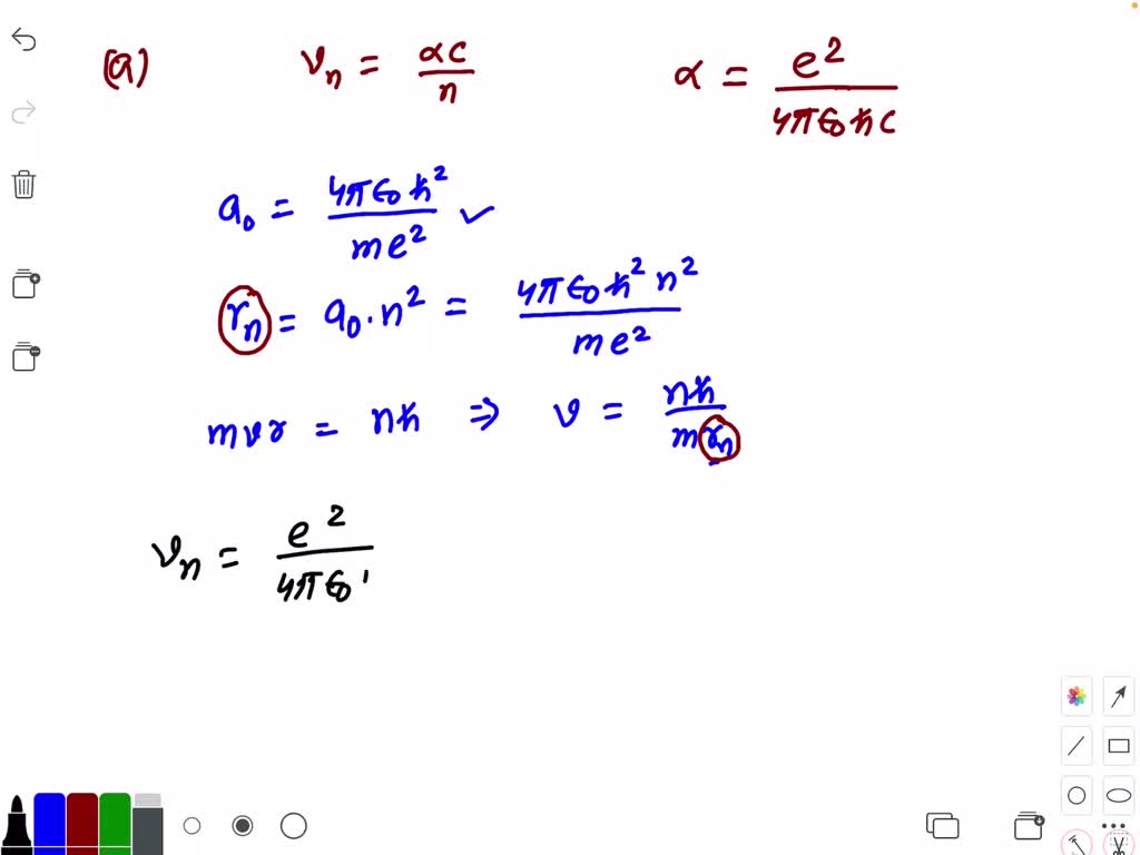 solved-a-show-that-the-speed-of-an-electron-in-the-n-th-bohr-orbit-of