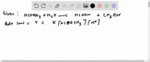 the-hydrolysis-of-methyl-formate-in-acid-solution-has-rate-expression-rate-kleftmathrmhcooch_3rightl