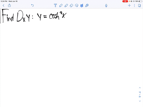 find-d_x-y-ycosh-2-x