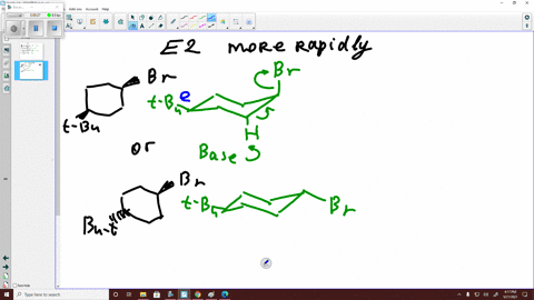which-isomer-reacts-more-rapidly-in-an-e2-reaction-cis-1-bromo-4-tert-butylcyclohexane-or-trans-1-br