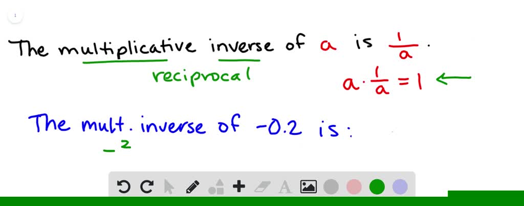 What Is The Multiplicative Inverse Of 1