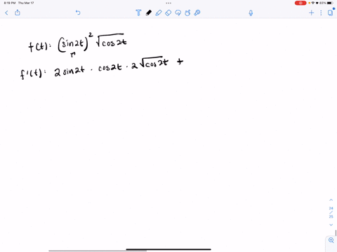 find-the-derivative-ftsin-2-2-t-sqrtcos-2-t
