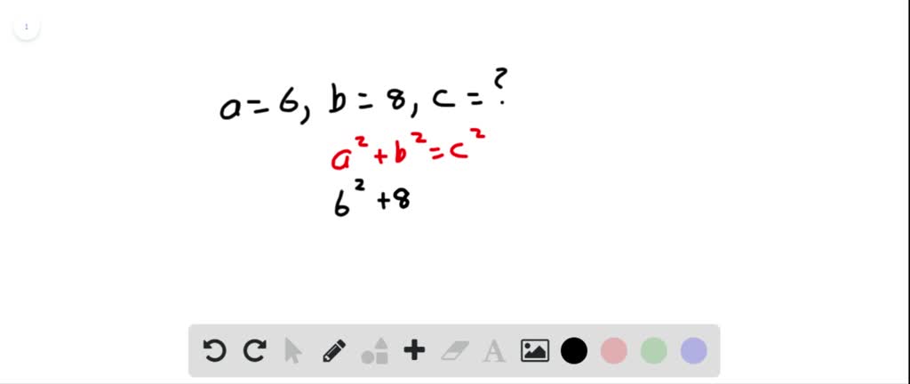 SOLVED:Find the missing dimension of a right triangle with sides a and
