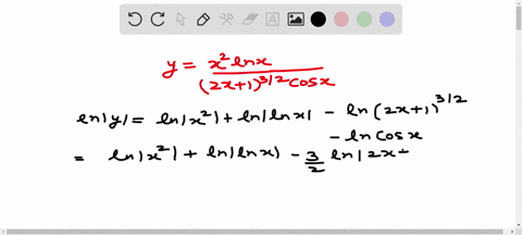 use-logarithmic-differentiation-to-find-the-derivative-of-the-given-function-yfracx2-ln-x2-x13-2-cos