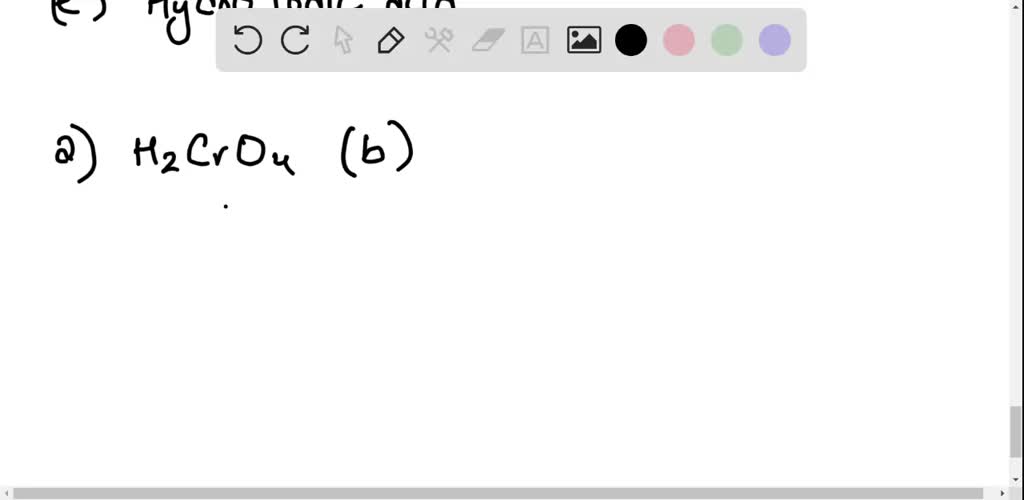 SOLVED:Write the formula for (a) chromic acid, (b) carbonic acid and (c ...