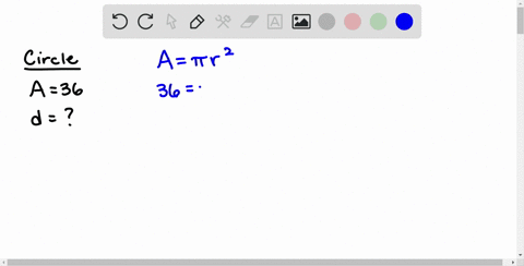 the-area-of-a-circle-is-36-what-is-the-circles-diameter