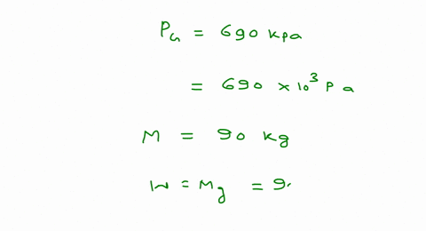 the-gauge-pressure-in-both-tires-of-a-bicycle-is-690-mathrmkpa-if-the-bicycle-and-the-rider-have-a-c