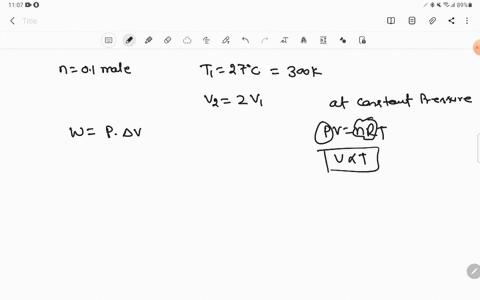 work-done-by-01-mole-of-a-gas-at-27circ-mathrmc-to-double-its-volume-at-constant-pressure-is-quad-ca