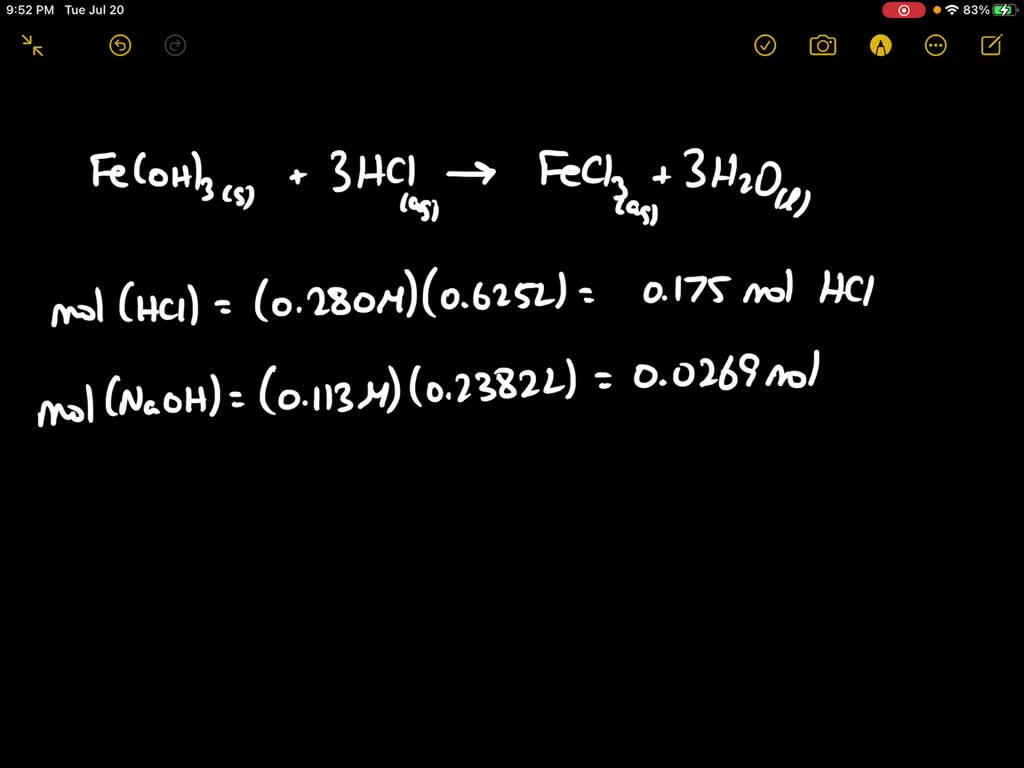 SOLVEDSolid iron(III) hydroxide is added to 625 \mathrm{mL} of 0.280