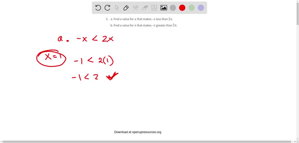 the value of x is not greater than 18