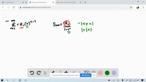 find-the-sum-of-each-infinite-geometric-series-if-it-exists-sum_n1infty-frac12leftfrac38rightn-1