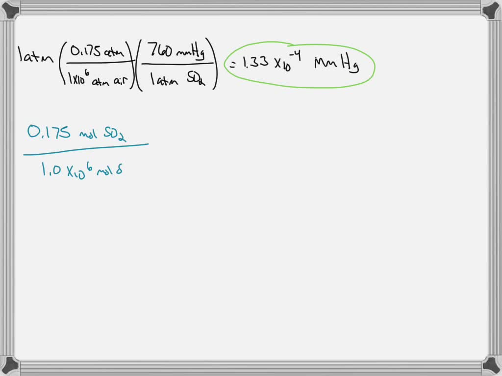 SOLVED1. The danger point in breathing sulfur dioxide for humans is