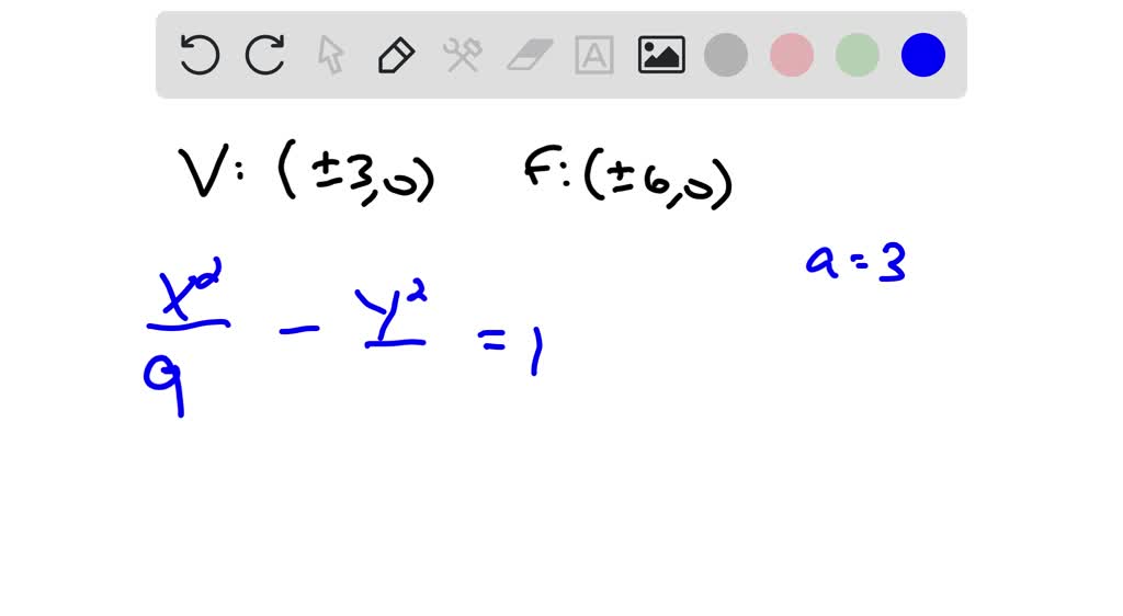 SOLVED:Find the standard form of the equation of the hyperbola with the ...