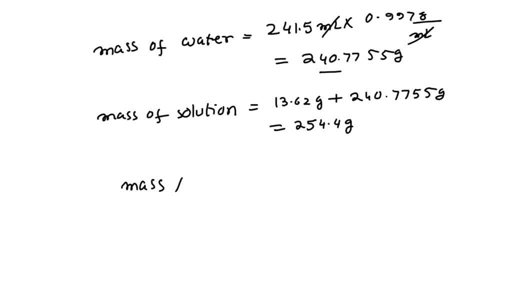 SOLVEDDetermine the mass/volume percent of a solution made by
