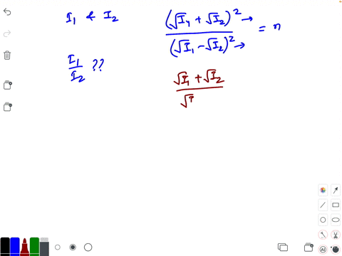 two-waves-of-intensities-mathrmi_1-and-mathrmi_2-interfere-the-ratio-of-the-maximum-to-minimum-inten
