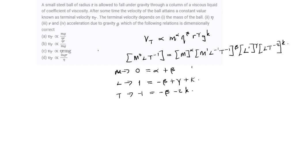 SOLVEDA small steel ball of radius r is allowed to fall under gravity