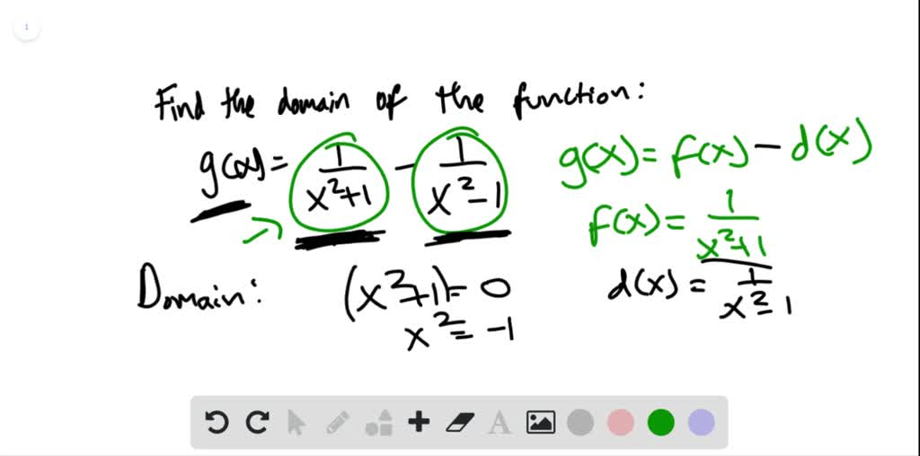 SOLVED:In Exercises 1–30, find the domain of each function. g(x)=(1)/(x ...