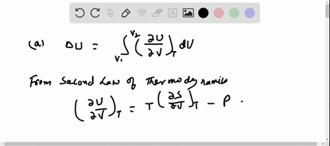 a-the-increment-in-the-internal-energy-is-delta-uint_v_1v_1leftfracpartial-upartial-vright_t-d-v-but