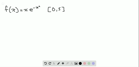 find-the-area-under-the-graph-of-the-function-fxx-e-x2-between-x0-and-x5