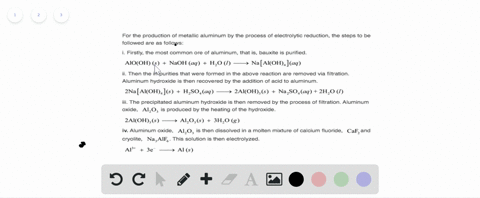 describe-the-production-of-metallic-aluminum-by-electrolytic-reduction