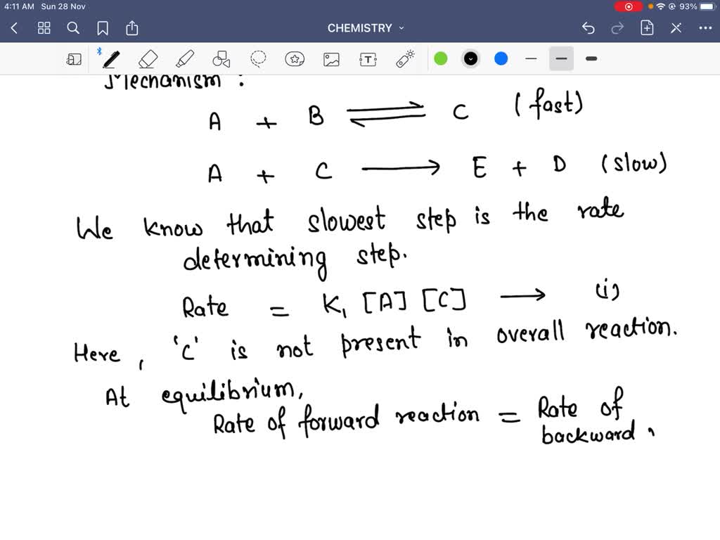 solved-the-following-mechanism-proposed-for-a-reaction-2-a-b-d-e-is-as