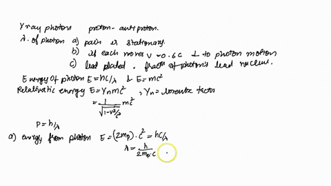 a-gamma-ray-photon-changes-into-a-proton-antiproton-pair-ignoring-momentum-conservation-what-must-ha