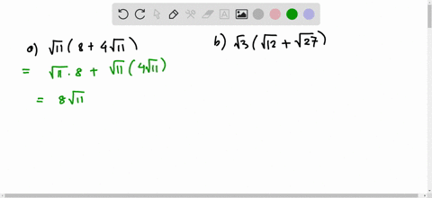 in-the-following-exercises-simplify-a-quad-sqrt1184-sqrt11-b-sqrt3sqrt12sqrt27