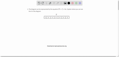 the-diagram-can-be-represented-by-the-equation-2526-x-explain-where-you-can-see-the-6-in-the-diagram