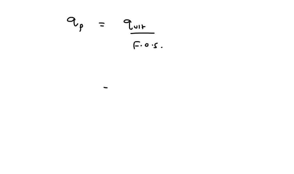 A square footing of 13 ×13 ft is founded at a depth of 5 ft below the