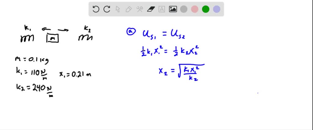 A 100-g block slides back and forth on a frictionless surface between ...