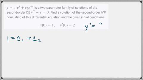 yc_1-exc_2-e-x-is-a-two-parameter-family-of-solutions-of-the-second-order-de-yprime-prime-y0-find-a-