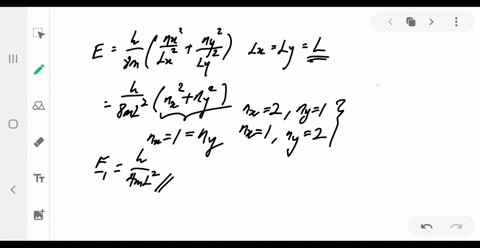 an-electron-is-confined-to-move-in-the-x-y-plane-in-a-rectangle-whose-dimensions-are-l_x-and-l_y-tha
