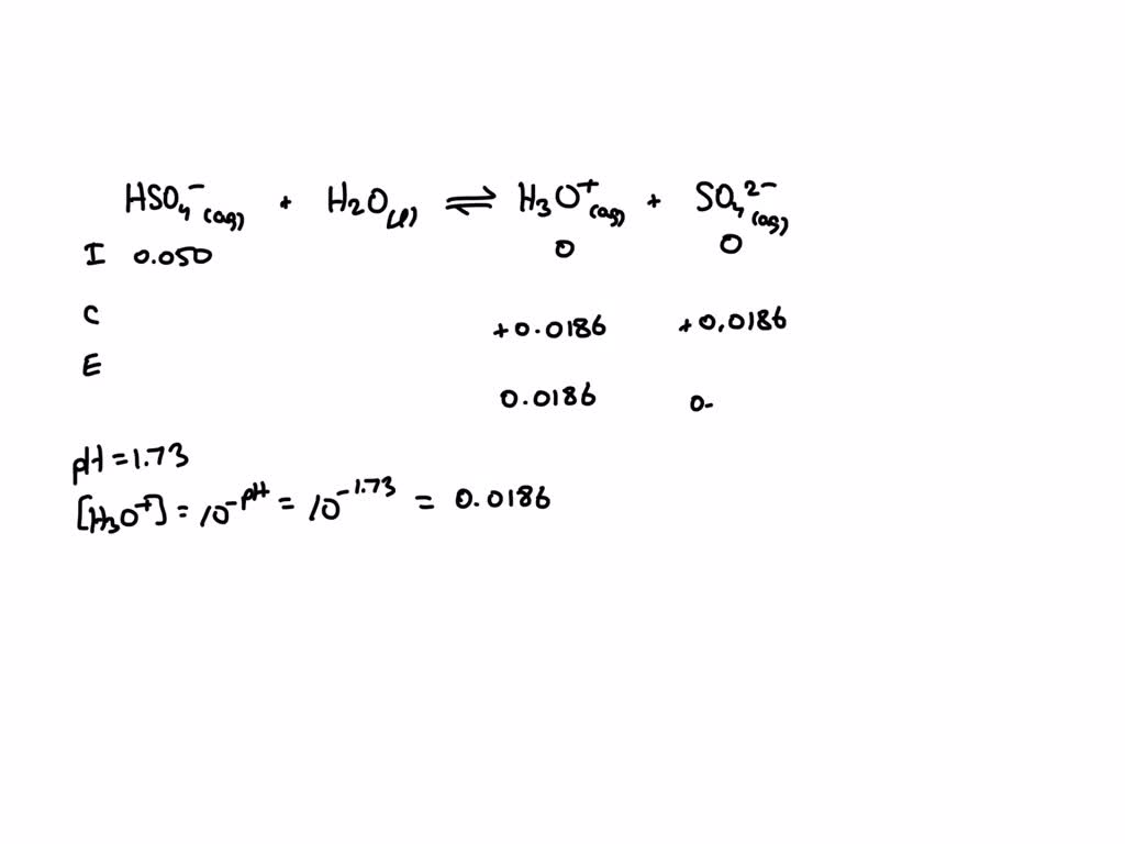 SOLVED:A 0.050 M aqueous solution of sodium hydrogen sulfate, NaHSO4 ...