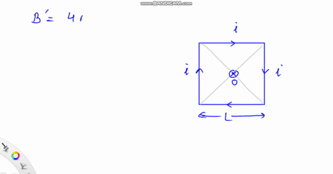 a-square-loop-with-sides-of-length-l-carries-current-i-find-the-magnitude-of-the-magnetic-field-from