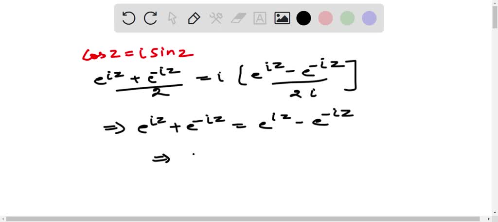 SOLVED:Find all complex values z satisfying the given equation. sinz=cosz