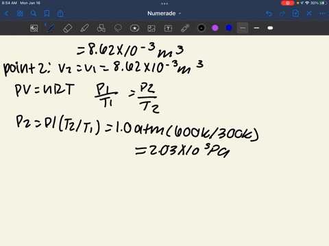 a-heat-engine-takes-0350-mathrmmol-of-a-diatomic-ideal-gas-around-the-cycle-shown-in-the-p-v-diagram
