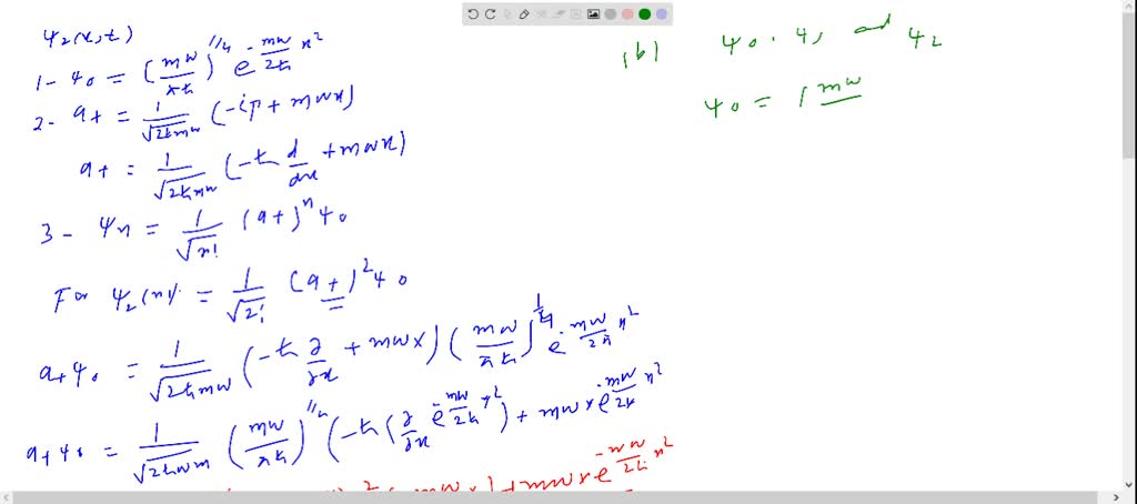 (a) Construct ψ2(x). (b) Sketch ψ0, ψ1, and ψ2. (c) Check the ...