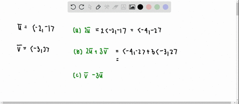 given-vectors-u-and-v-find-a-2u-b-2u3v-c-mathbfv-3-u-mathbfulangle-2-1rangle-mathbfvlangle-32rangle