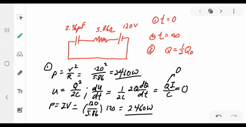 a-236-mu-mathrmf-capacitor-that-is-initially-uncharged-is-connected-in-series-with-a-586-omega-resis