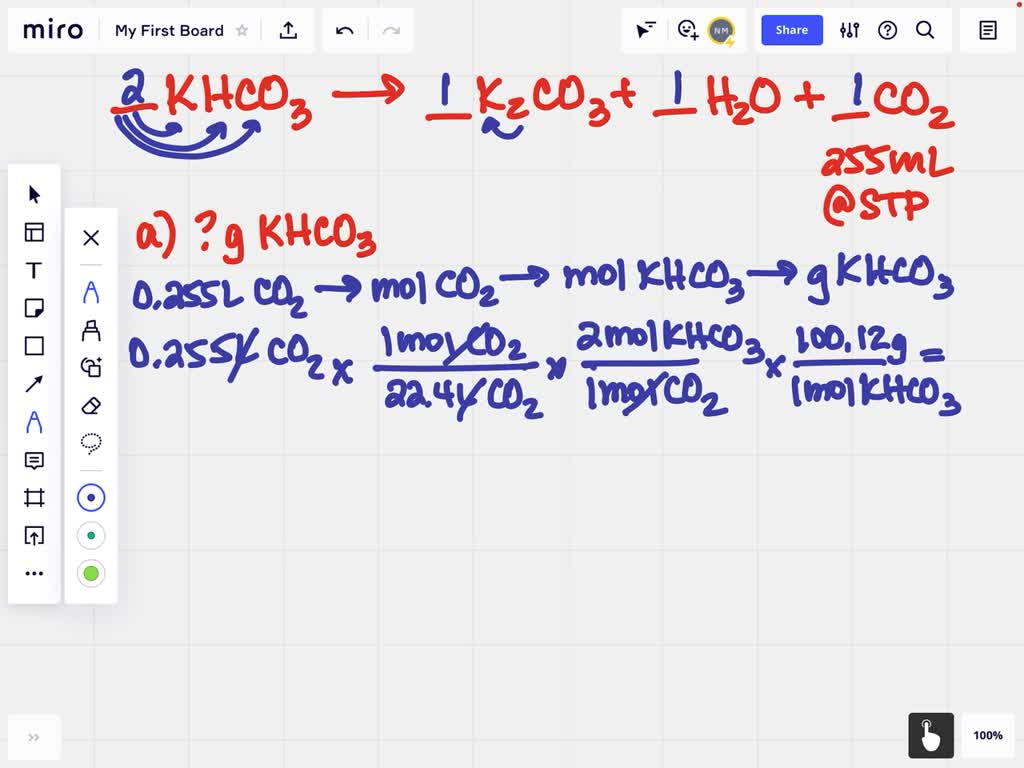 solved-a-sample-of-potassium-hydrogen-carbonate-decomposes-to-give-255