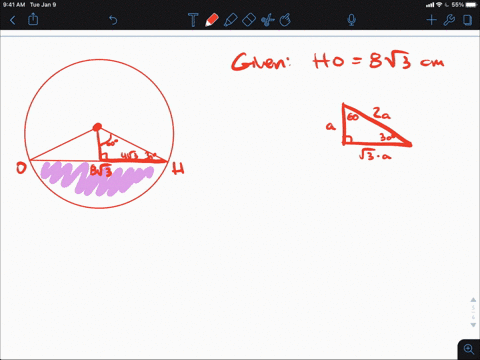 find-the-area-of-the-shaded-region-in-each-figure-assume-lines-that-appear-tangent-are-tangent-at--7