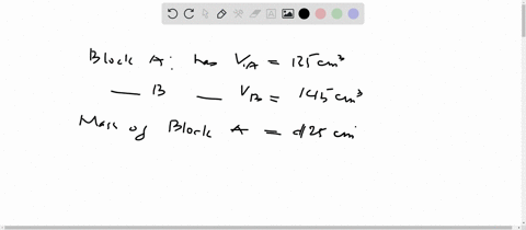 block-a-of-an-unknown-metal-has-a-volume-of-125-mathrmcm3-block-mathrmb-of-a-different-metal-has-a-v