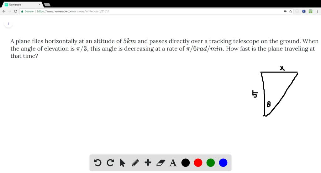 SOLVED:A plane flies horizontally at an altitude of 5 km and passes ...