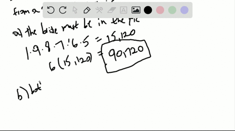 SOLVED:In how many ways can a photographer at a wedding arrange 6 ...
