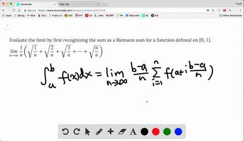 evaluate-the-limit-by-first-recognizing-the-sum-as-a-riemann-sum-for-a-function-defined-on-0-1-dis-2
