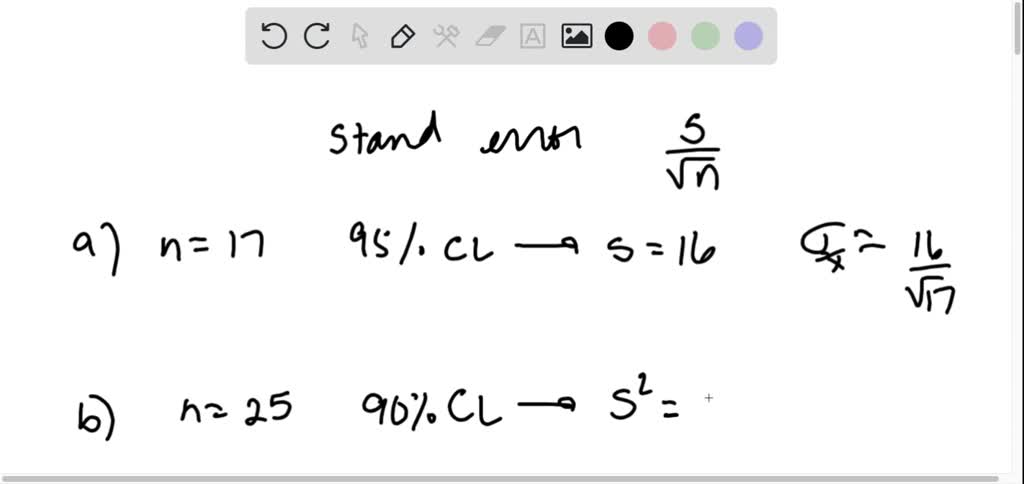 SOLVED:Find the standard error to estimate the population mean for each ...