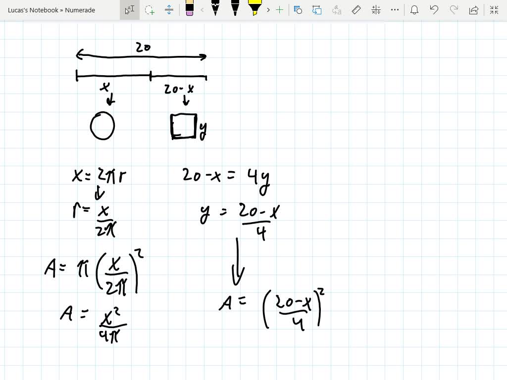 SOLVED:A piece of wire 20 centimeters long is cut at a point x