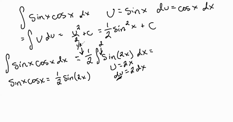 a-evaluate-the-integral-int-sin-x-cos-x-d-x-using-the-sub-stitution-usin-x-b-evaluate-the-integral-2