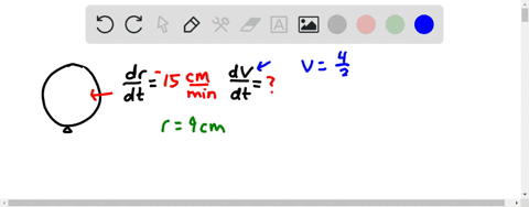 a-spherical-balloon-is-to-be-deflated-so-that-its-radius-decreases-at-a-constant-rate-of-15-mathrmcm