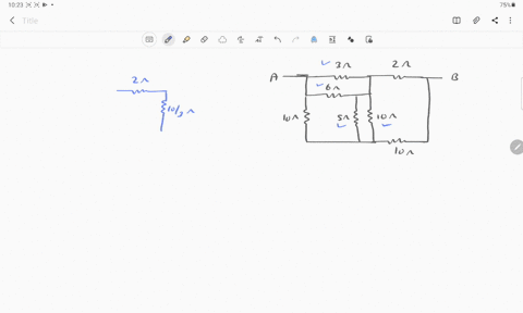 in-the-given-circuit-the-equivalent-resistance-between-point-a-and-b-is-a-frac103-omega-b-frac53-o-2